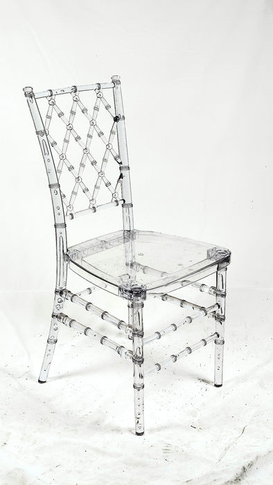 Net Back Acrylic Chair With Cushion