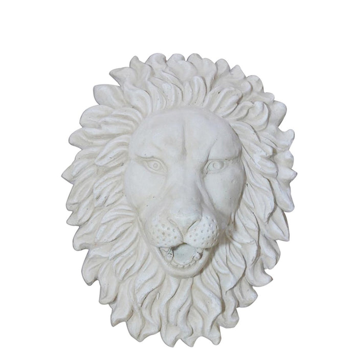 Handmade Fiberglass Lionface Sculpture