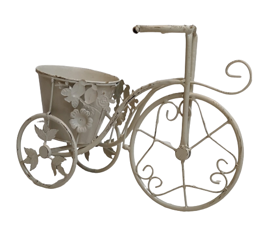 White Decorative Cycle For Decor And Gardening