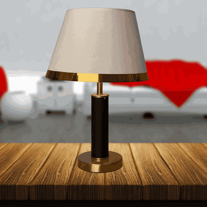 White Traditional Rounded Beside Table Lamps for Living Room
