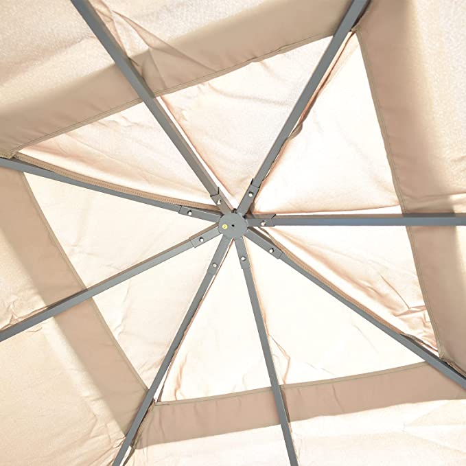 Waterproof Khaki/Beige Gazebo Tent for Outdoor | Terrace | Cafeteria