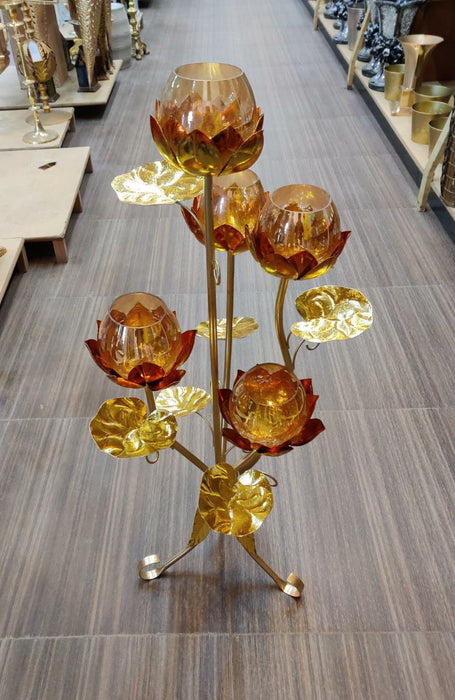 Gold Candle Stand For Décor