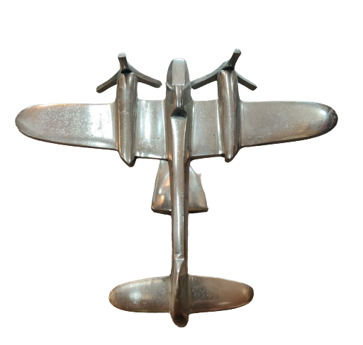Silver Metal Airplane For Decor
