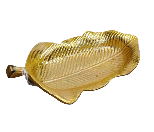 Metal Gold Zarina Leaf For Decor