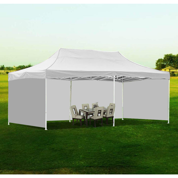 10X20 Waterproof Folding Canopy Tent With 3 Side Cover