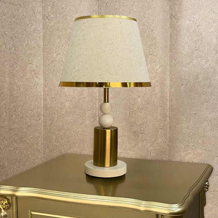 White & Gold Table Lamp For Bedroom & Living Room