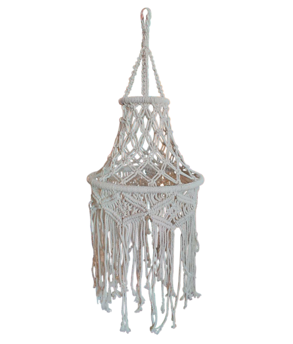 Off White Boho Lamp Hanging For Decor | Set Of 5 Pcs