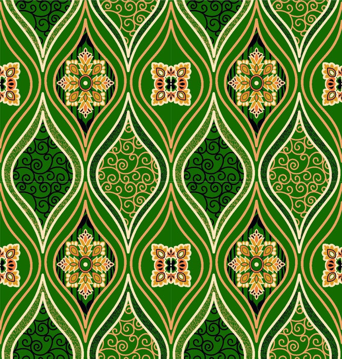 Digital Printed Green Carpets For Decor