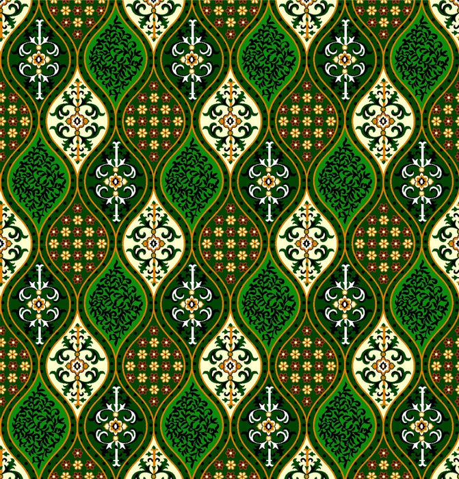 Digital Printed Green Carpets For Decor