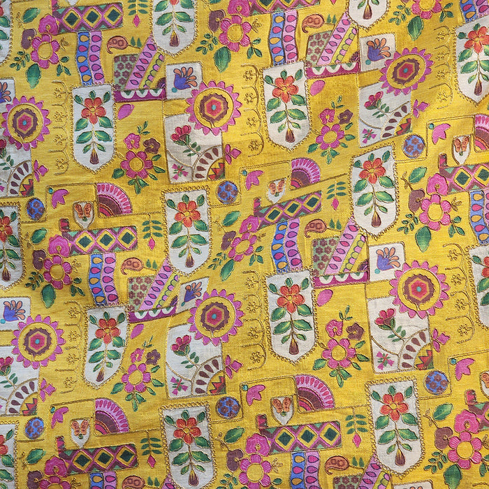 Zari Embroidery Work Fabric